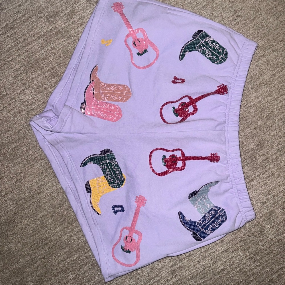 Queen of Sparkles boot & guitar shorts